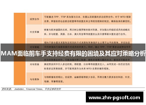 MAM面临前车手支持经费有限的困境及其应对策略分析